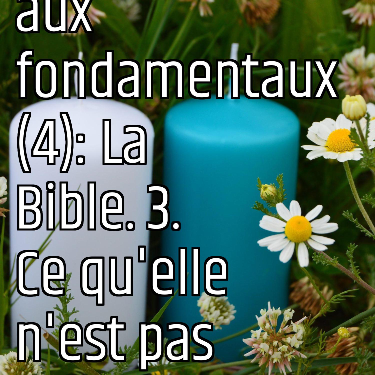 Revenons aux fondamentaux (4): La Bible. 3. Ce qu'elle n'est pas episode artwork